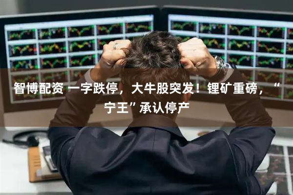 智博配资 一字跌停，大牛股突发！锂矿重磅，“宁王”承认停产